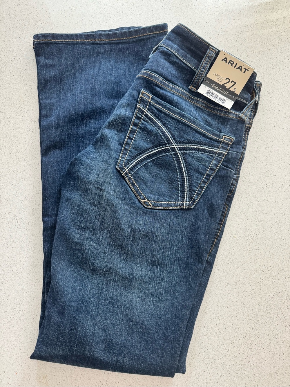 Ariat R.E.A.L Rosa Perfect Rise Bootcut Blue Jeans NEW WITH TAGS, Size 27S